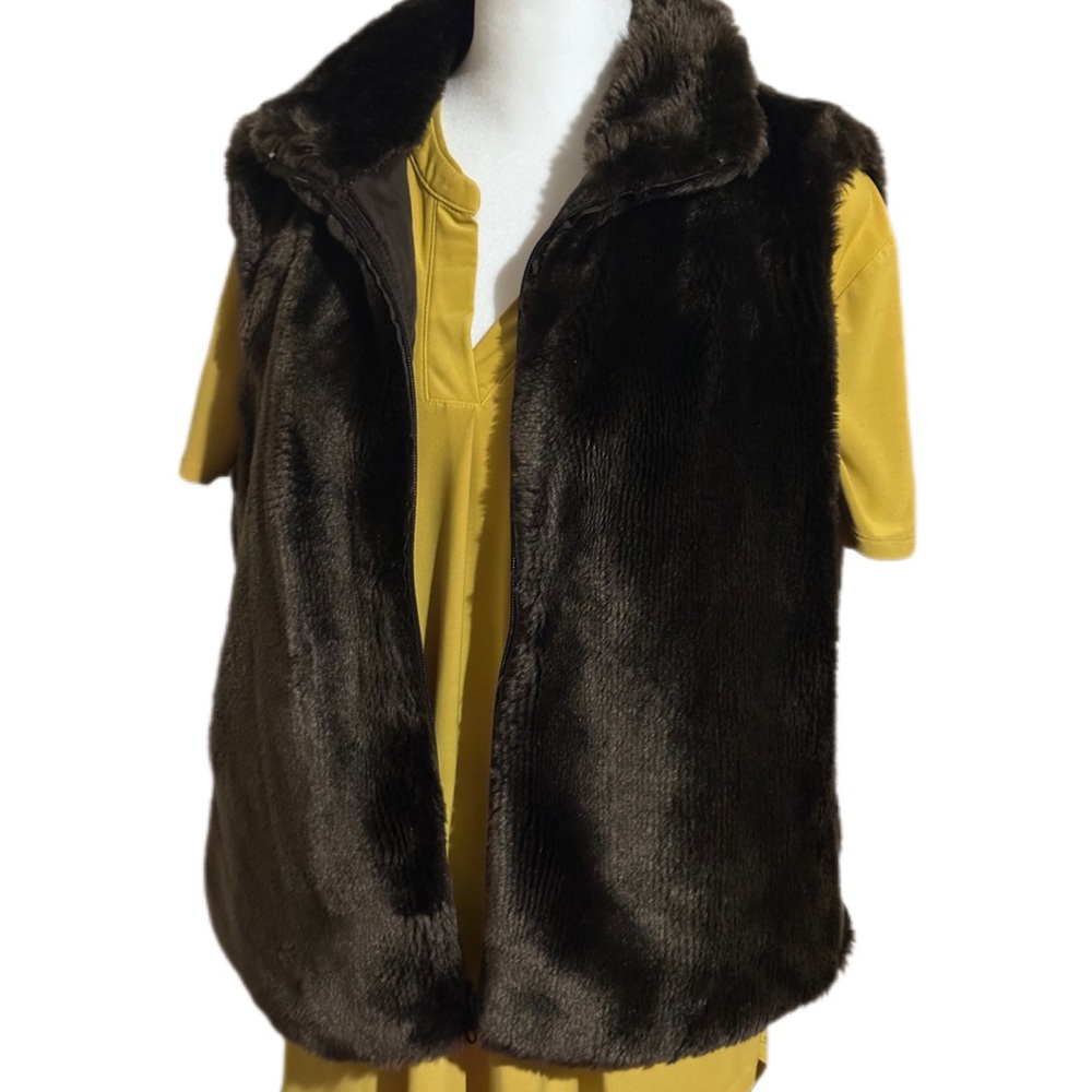 Brown Faux Fur Vest